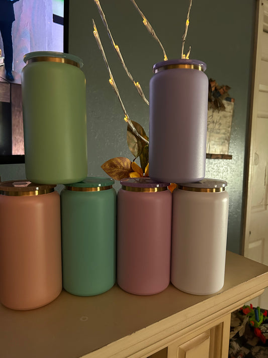 Stainless steel gold trim tumblers READY TO SHIP