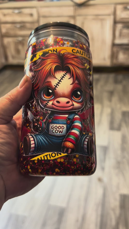 SALE NOW Premade chuckie with black lid and straw